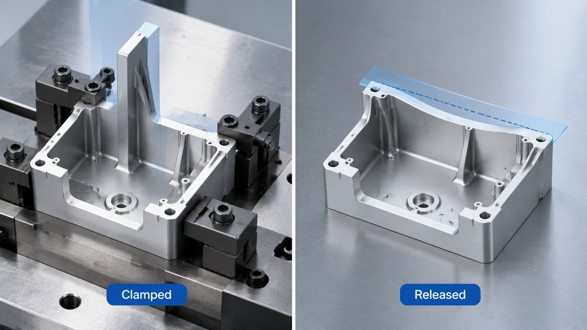 Clamped And Released Thin Wall Housing