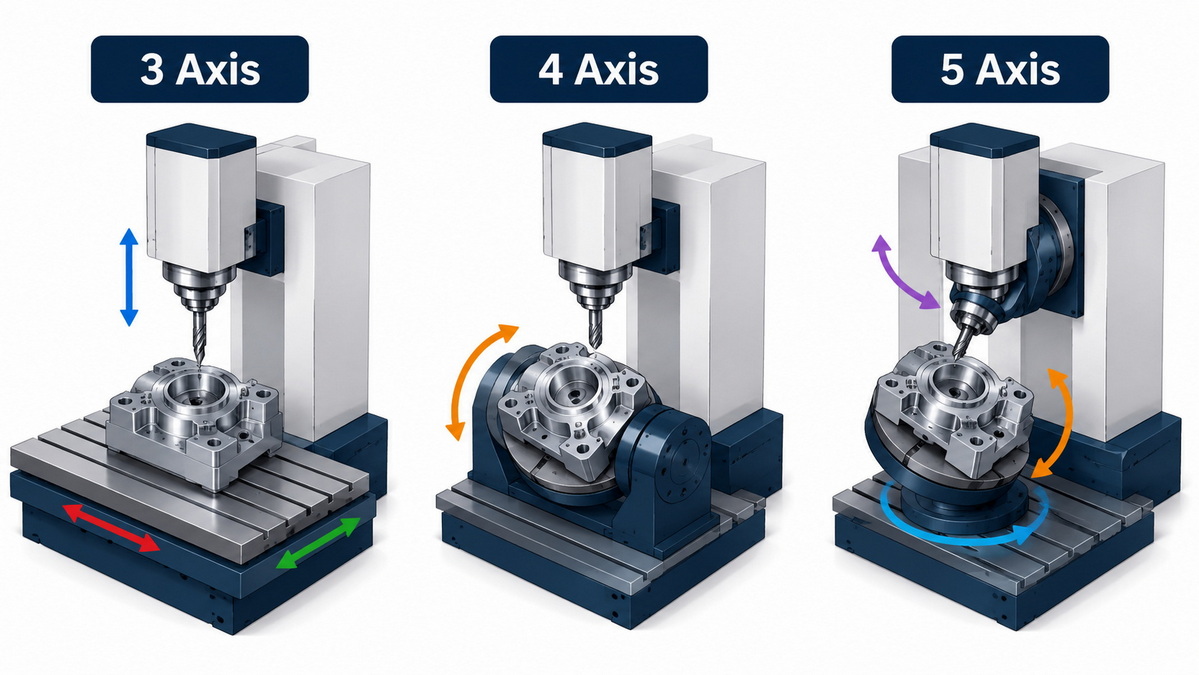 CNC Axis Machining Comparison