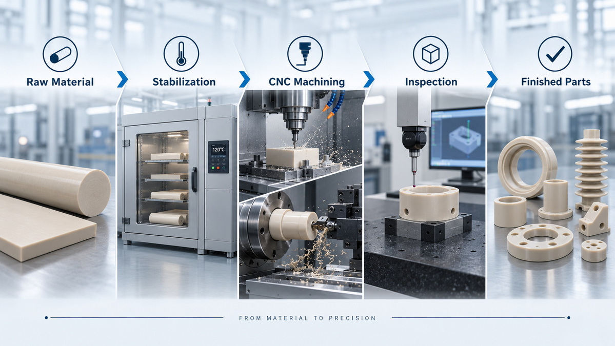 PEEK CNC Machining Process