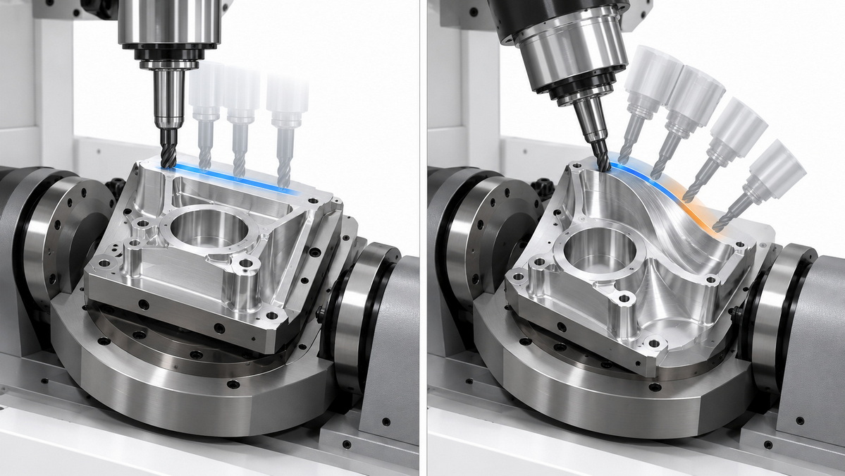 Indexed and Simultaneous Five Axis Toolpaths