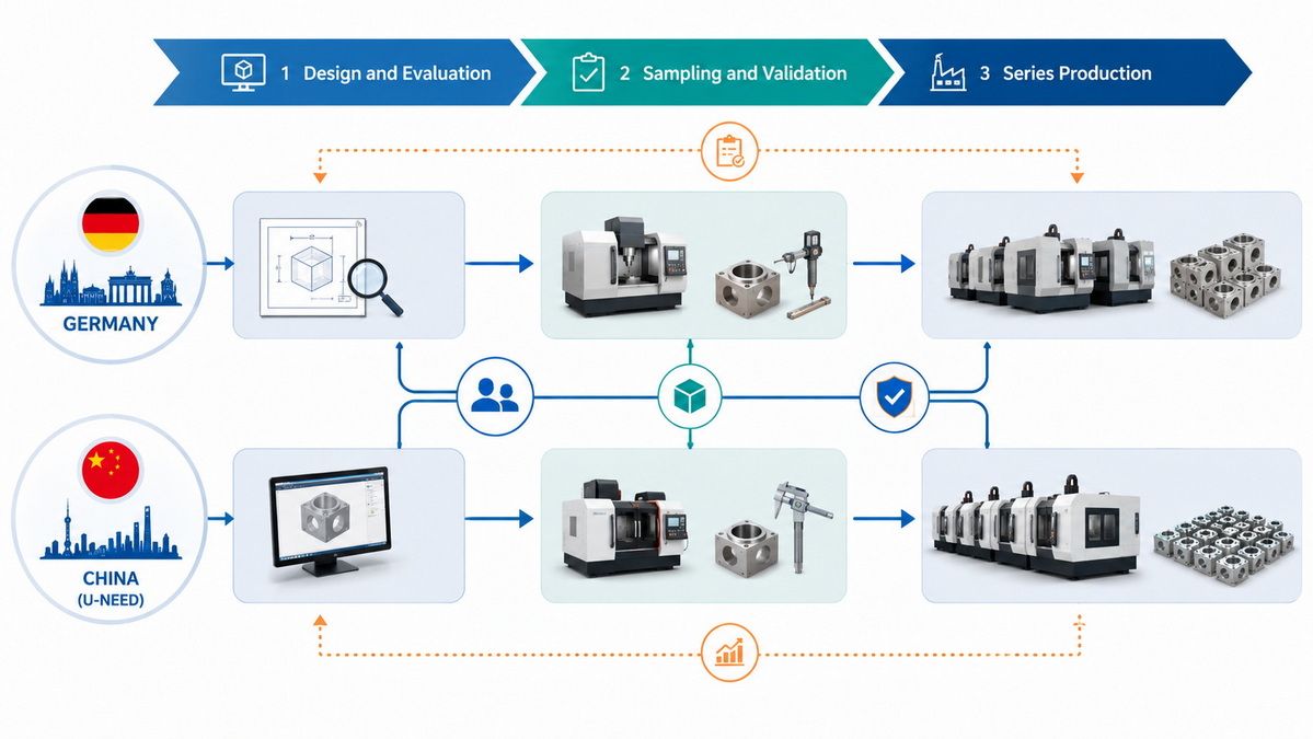 Hybrid Sourcing Strategy Diagram