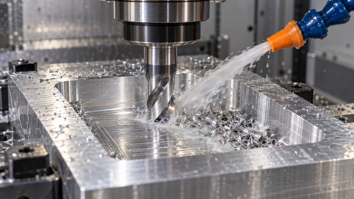 Coolant Delivery During Aluminum CNC Milling