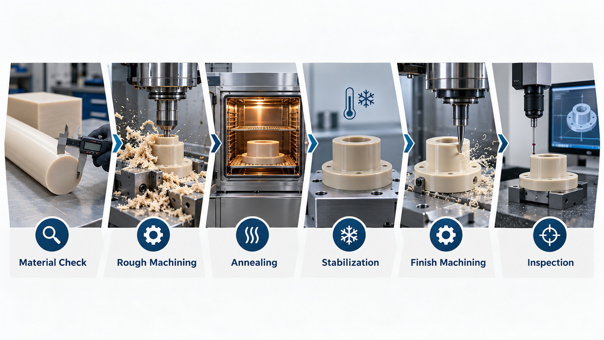 PEEK Machining Process Flow