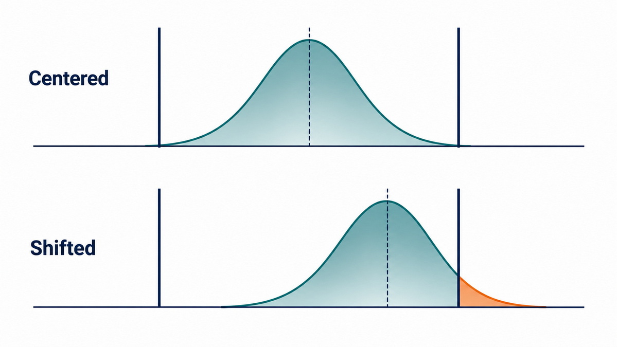 Centered And Shifted Process Capability