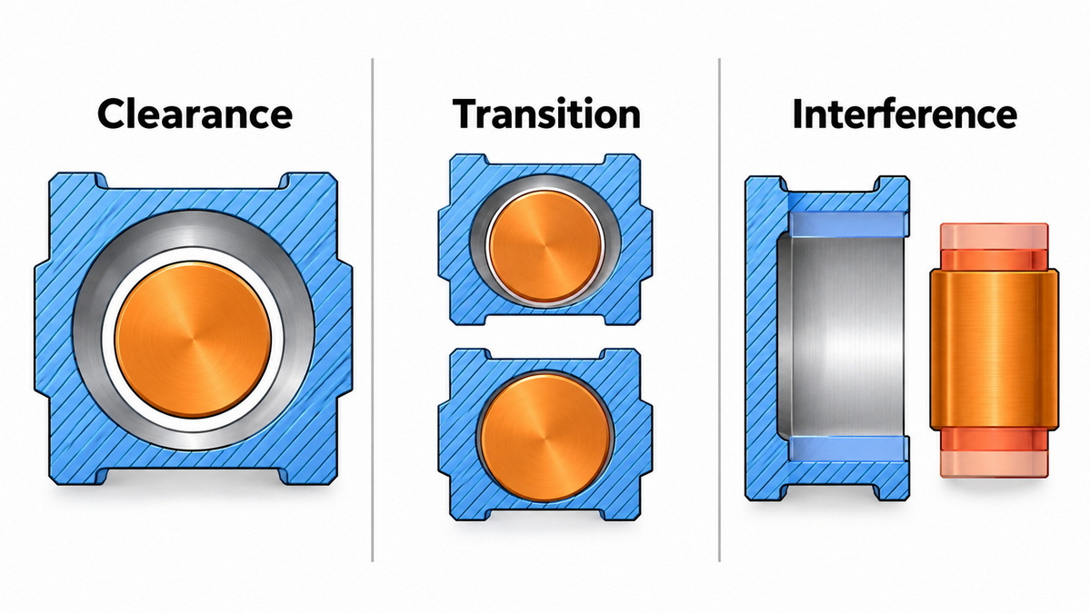 Clearance Transition And Interference Fits
