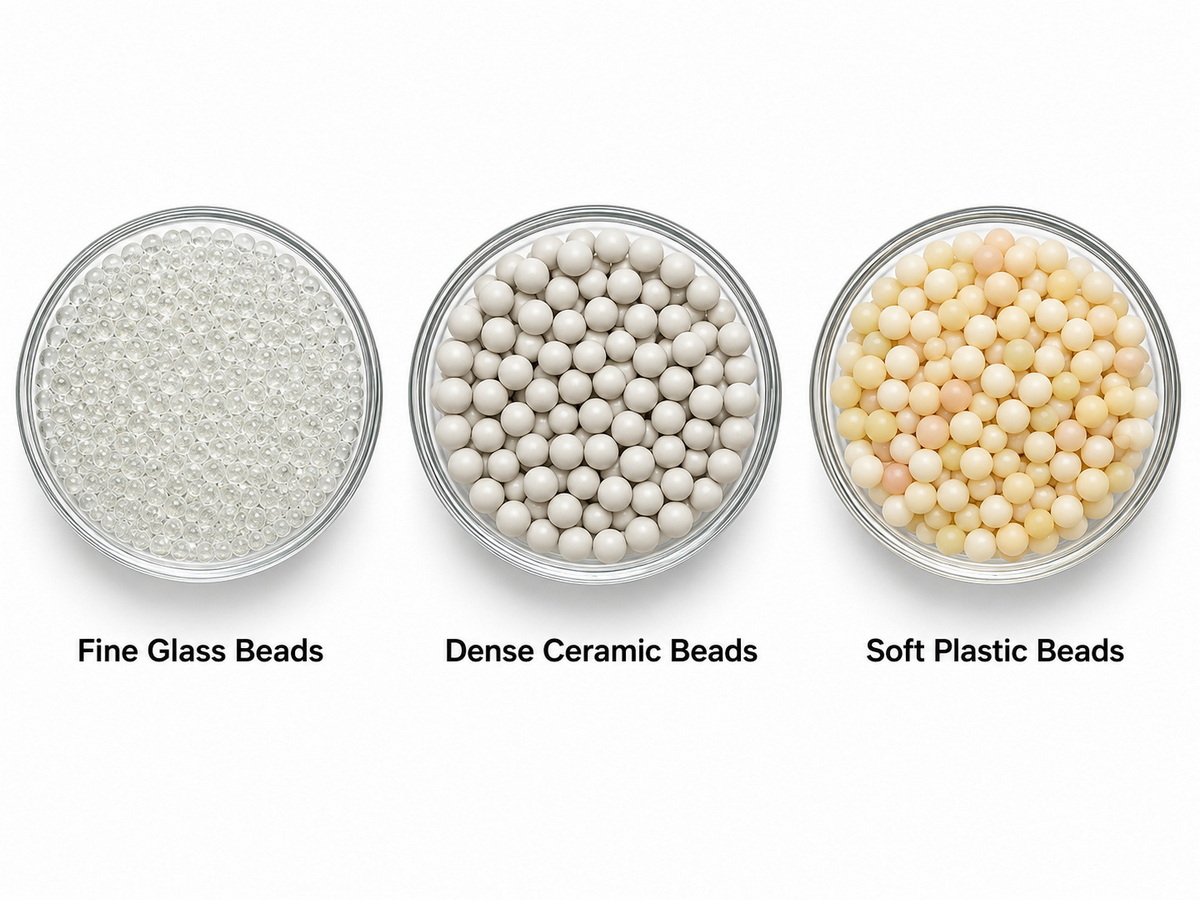 Different Bead Media For CNC Surface Finishing Different Bead Media For CNC Surface Finishing