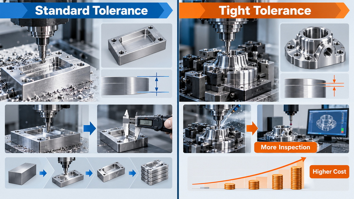 CNC Tolerance Cost Comparison