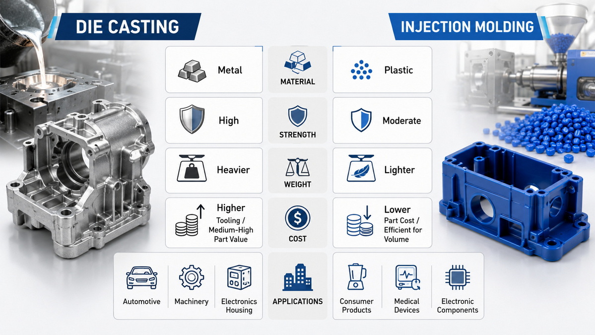 Die Casting Vs Injection Molding Comparison Chart