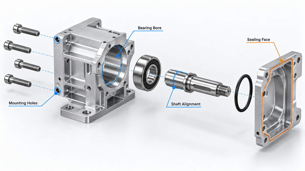 Critical Features On CNC Machined Housing
