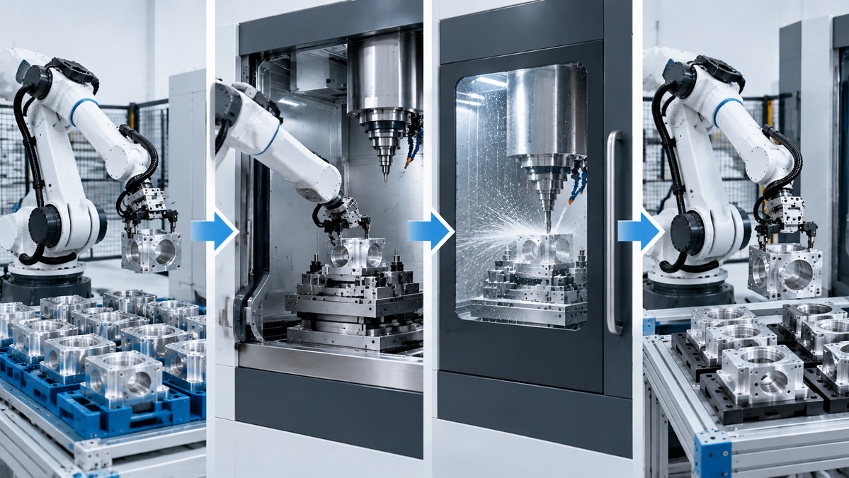 Robotic CNC Machine Tending Workflow