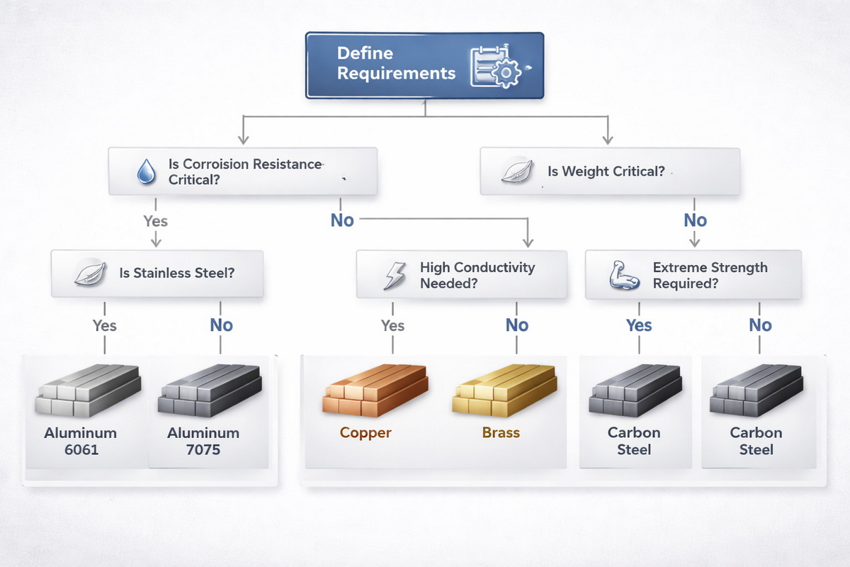 CNC Material Selection Flowchart