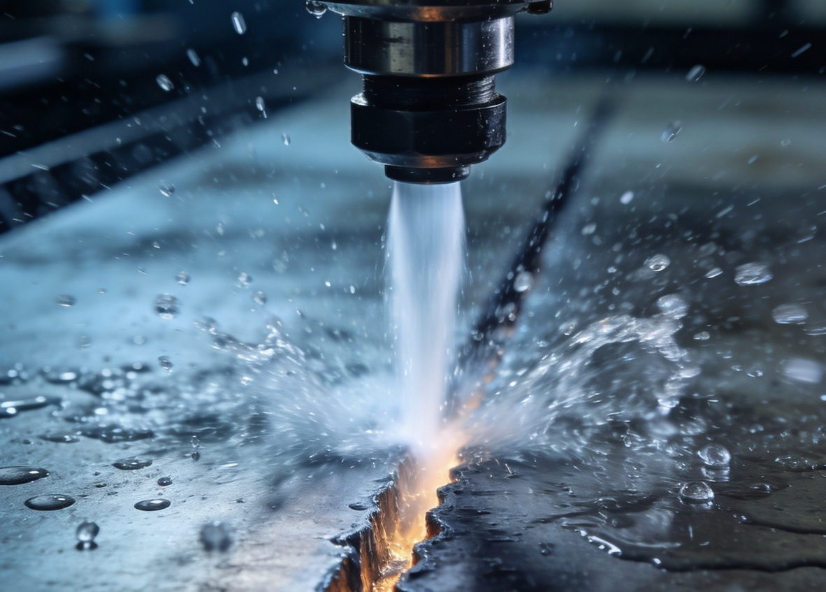 Fiber Laser Cutting Close Up