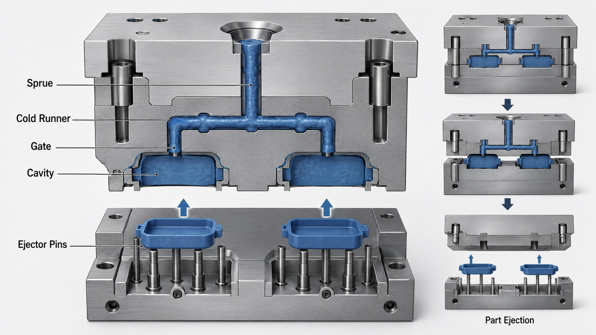 Cold Runner Mold Diagram