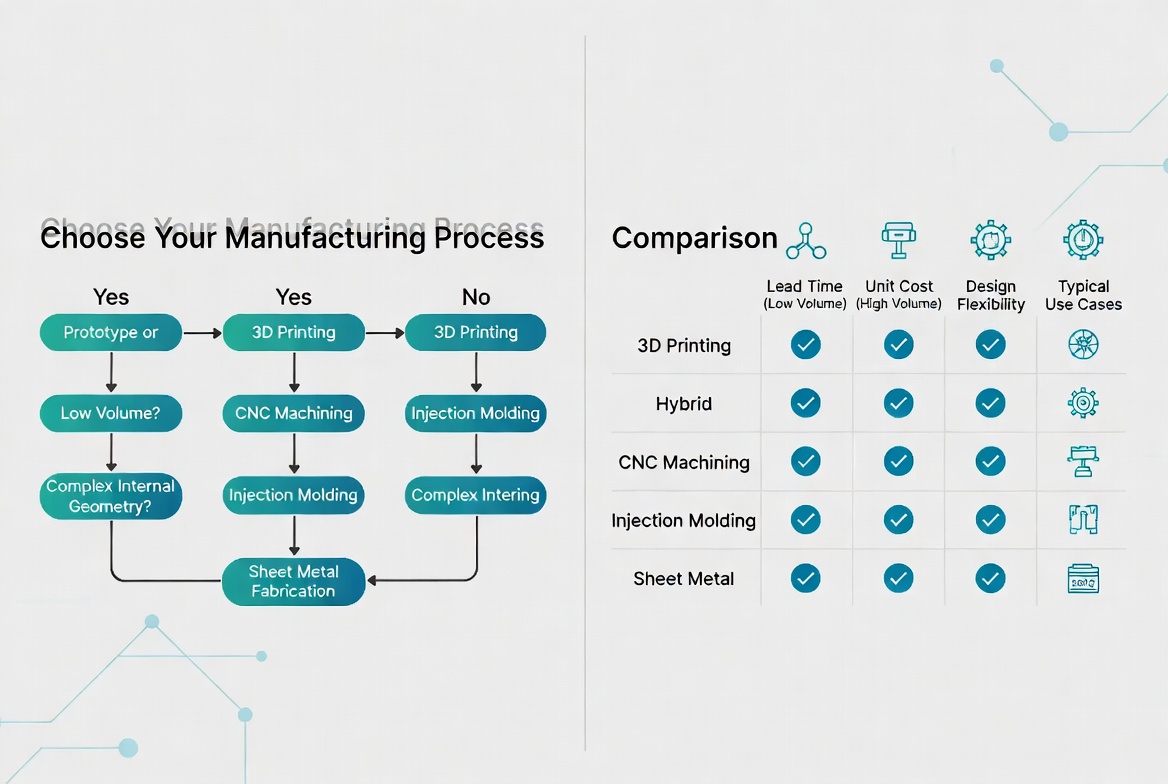 Process Selection For 3D Printing And CNC