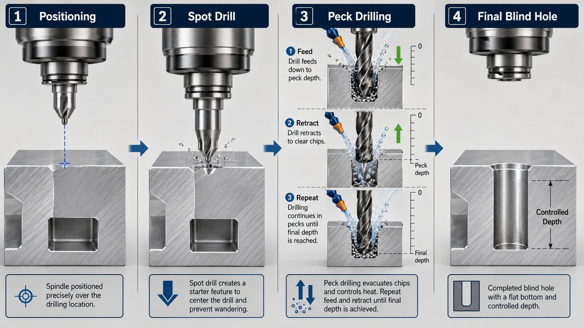 Blind Hole Machining Process