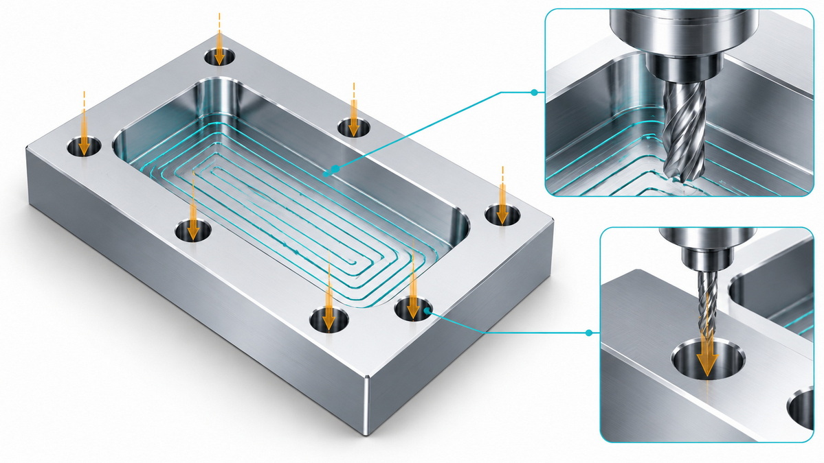 CNC Milling And Drilling Toolpath Example