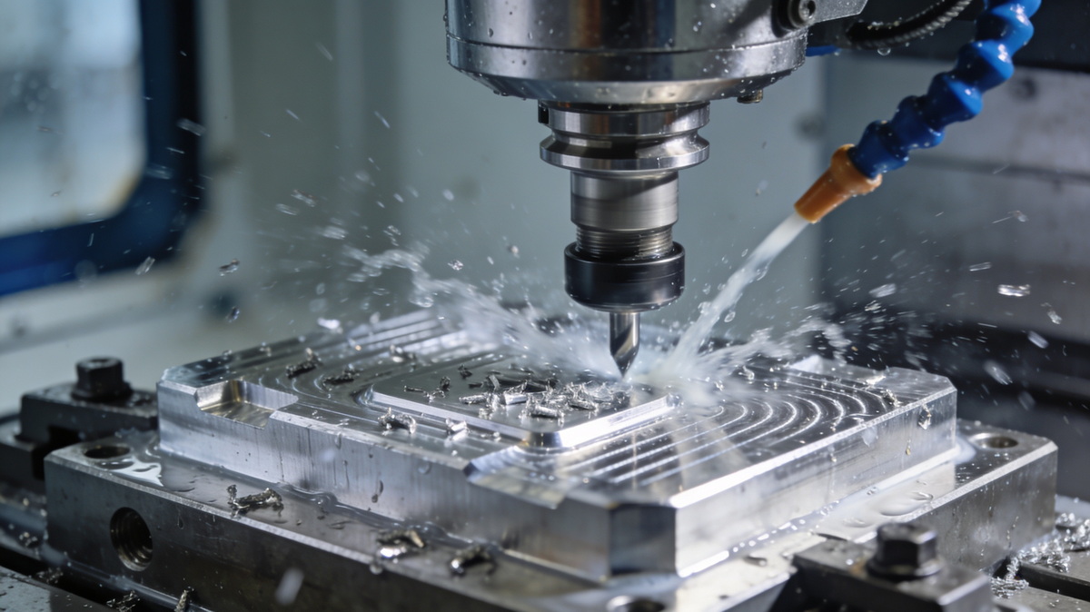 Modern CNC Machining Center In Action