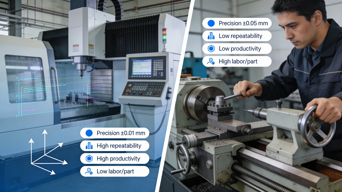 CNC Versus Manual Machining Comparison
