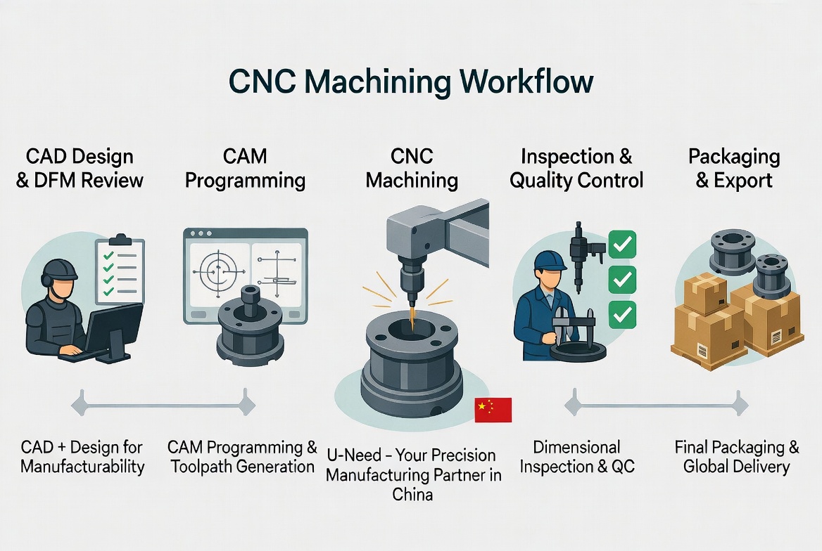 U-Need CNC Machining in China: Your End-to-End Precision Manufacturing Partner for Tight-Tolerance Custom Parts
