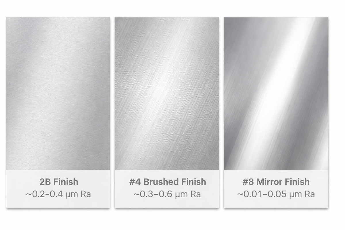 Stainless Steel Surface Finish Comparison