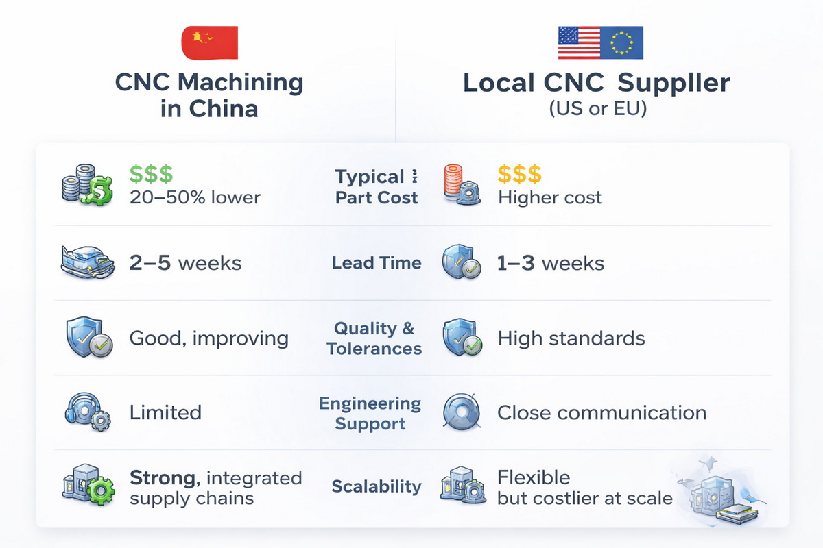China Versus Local CNC Pricing