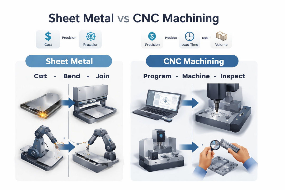 Sheet Metal Vs CNC Machining: How I Help Customers Choose The Right Process in Real Projects