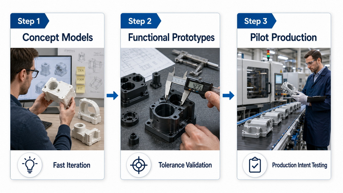 Staged Plastic Prototyping Strategy
