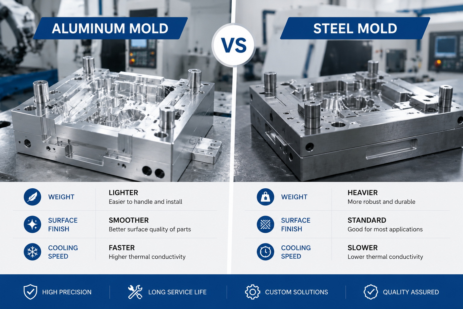 Aluminum Vs Steel Injection Molds Comparison