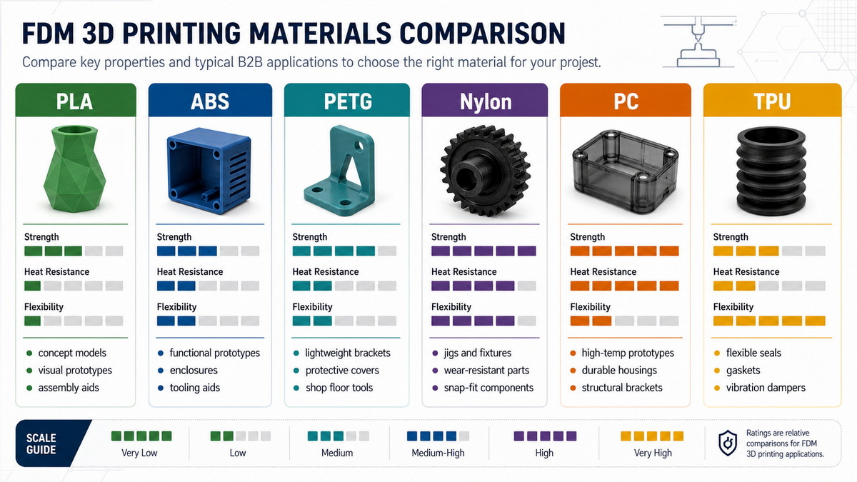FDM Material Selection Guide