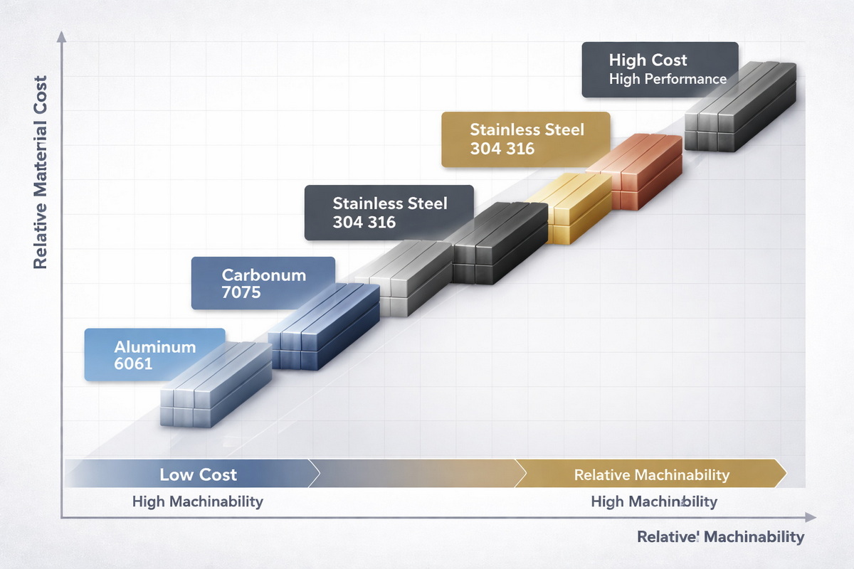 CNC Metals Machinability And Cost Chart