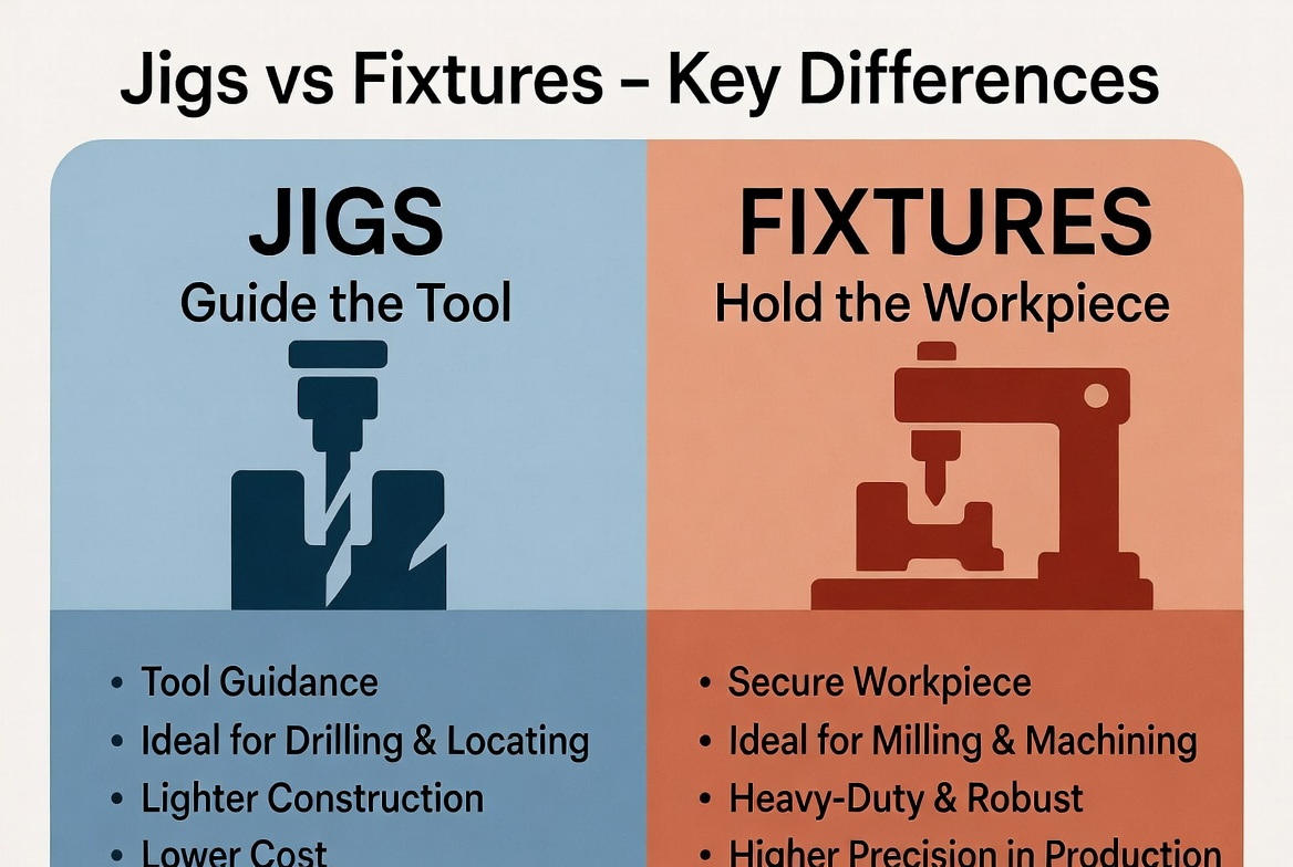 Jig And Fixture Comparison Diagram