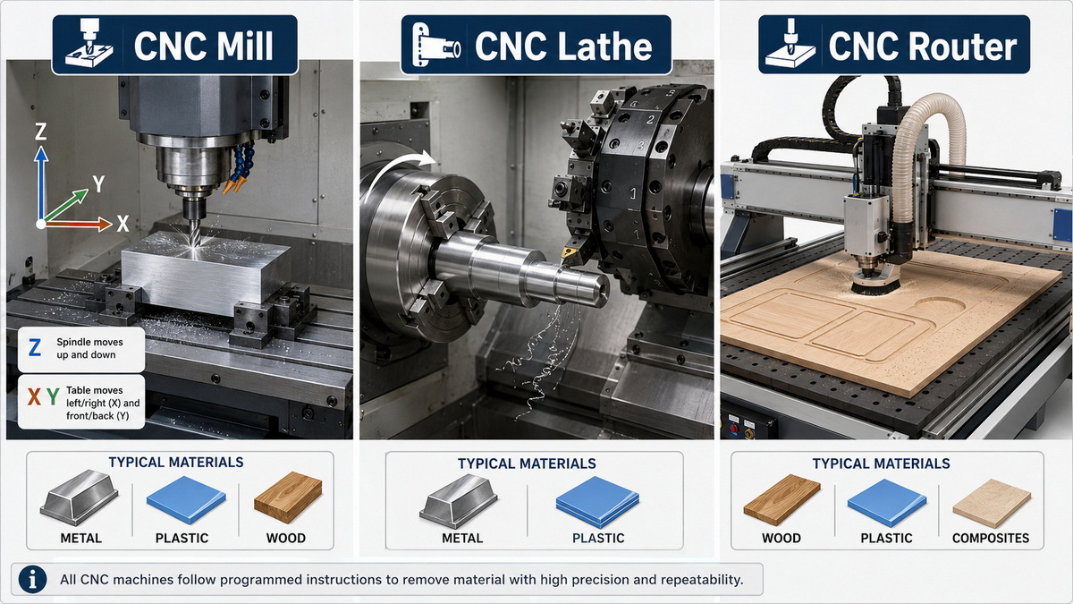 Types Of CNC Machines Overview